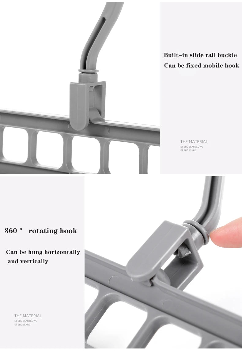 9-Hole Clothes Hanger Rack Closet Organizer Space Saving