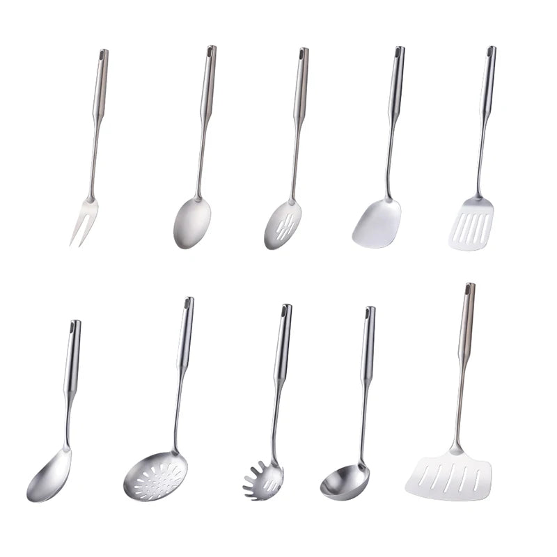 1/7/10pcs Utensils Cooking Stainless Steel Shovels Turner Ladle