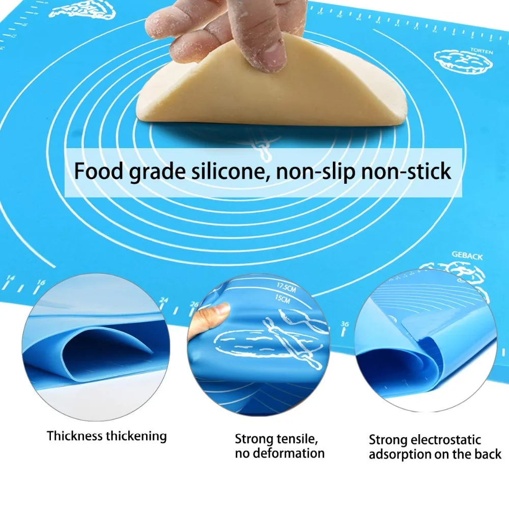 Multicolor Silicone Baking Mat 70/50/40cm Sheet Pizza Dough