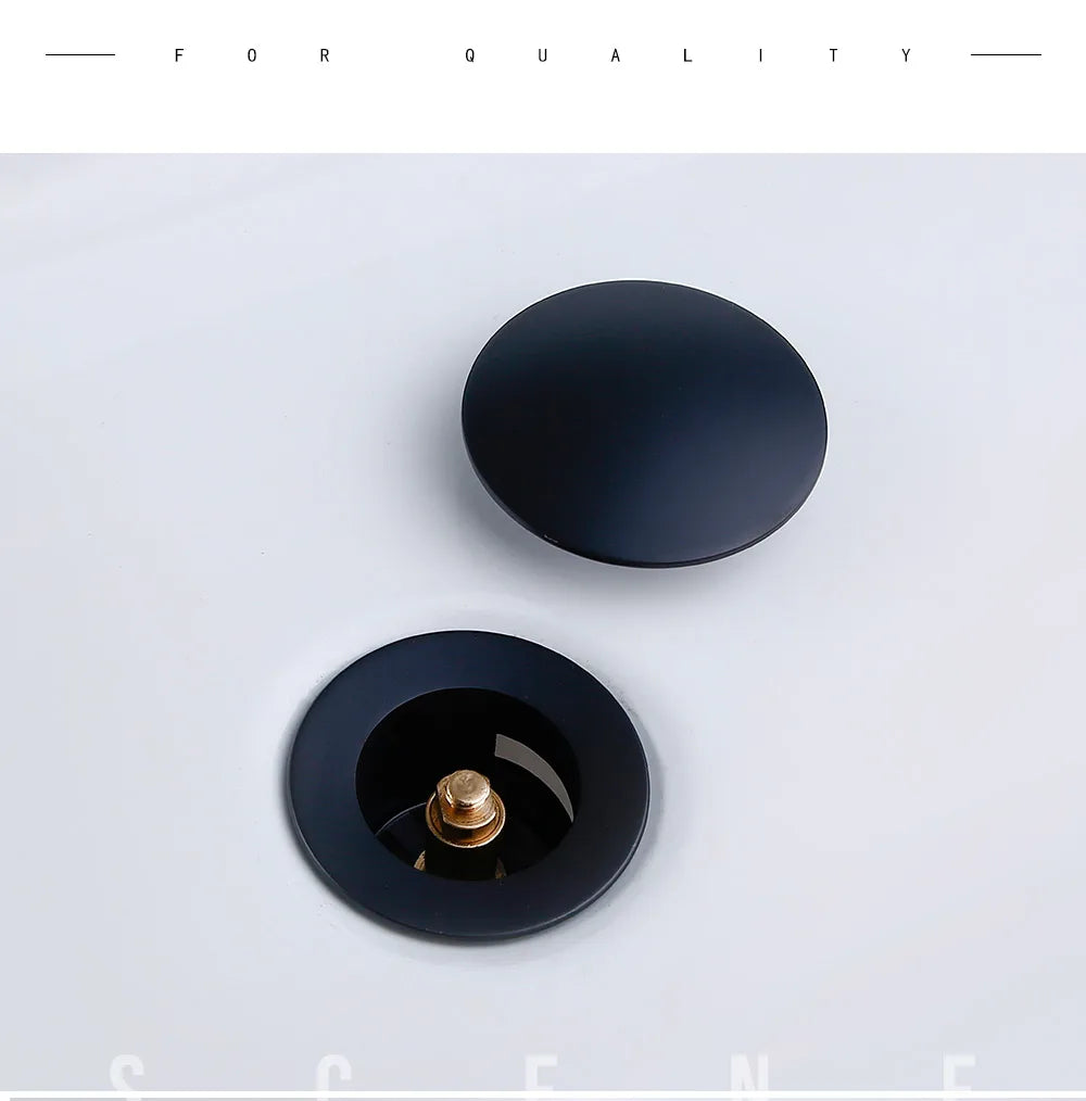 Bathroom Basin Gunmetal Pop-Up Drain Waste Stopper Sink