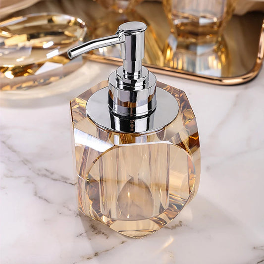 Crystal Glass Bathroom Toothbrush Cup Soap Dish Bottling