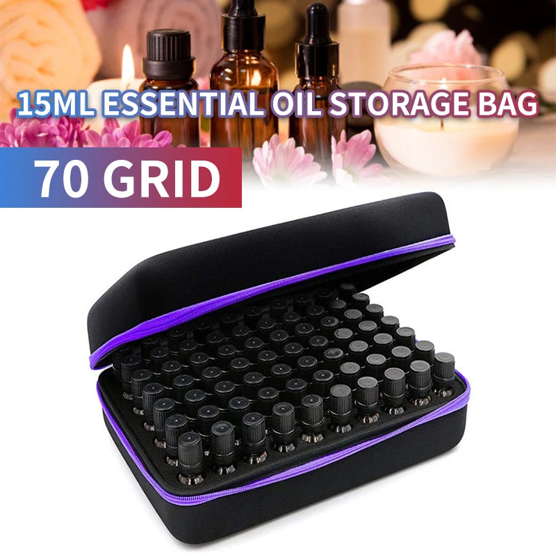 70 Slots 10ml 15ml Travel Essentials Oil Case