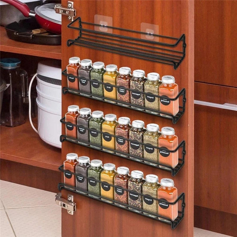 Organizer Metal Hanging Spice Racks Restaurant Wall-Mounted