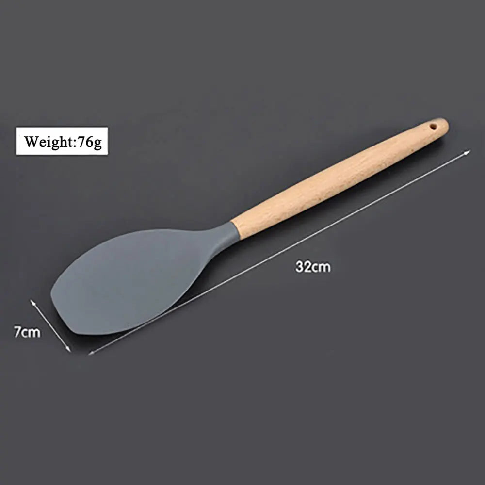 Silicone World Cooking Kitchenware Silicone Utensils Wooden