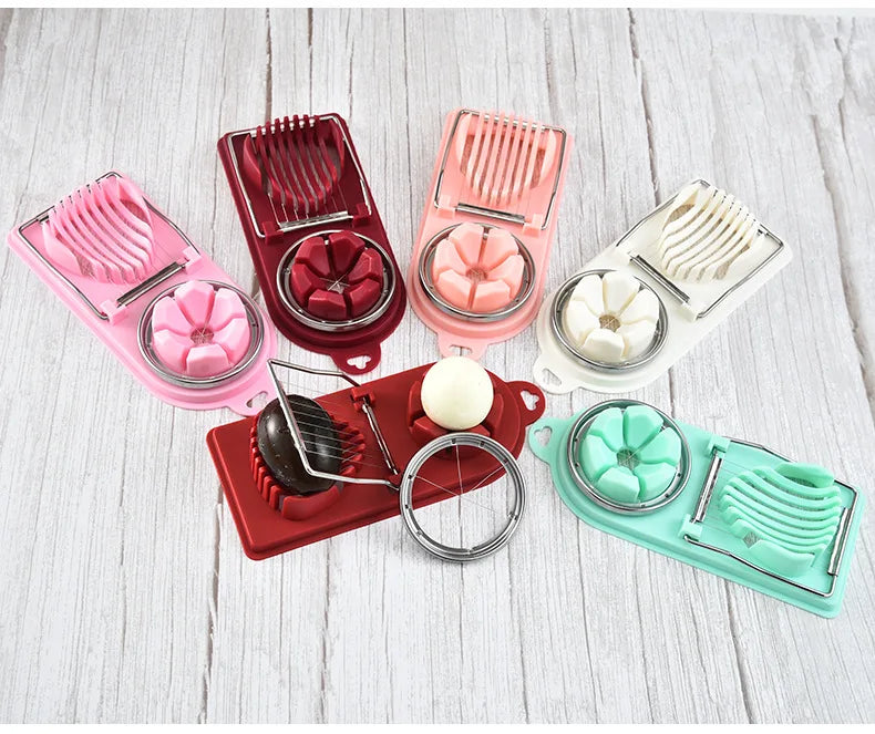 1pc Stainless Steel Egg Cutter Egg Slicers Fruit