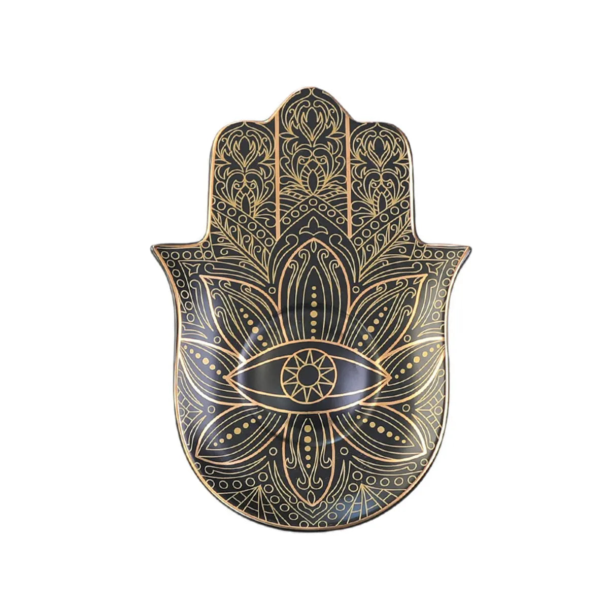 Ceramic Dish Coffee Cup Tray Decorative Hamsa Hand