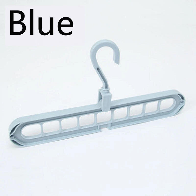 9-Hole Clothes Hanger Rack Closet Organizer Space Saving