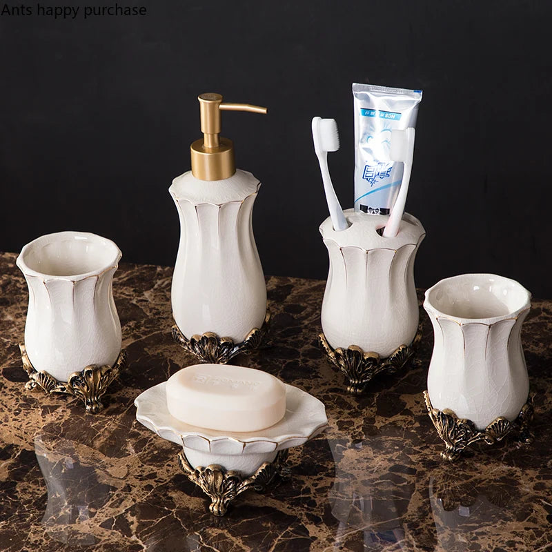 Retro Ceramic Bathroom Toiletries Bathroom Lotion Bottle