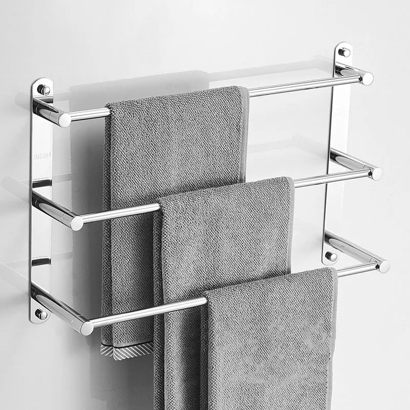 Chrome Bathroom Towel Rack 304 Stainless Steel Towel