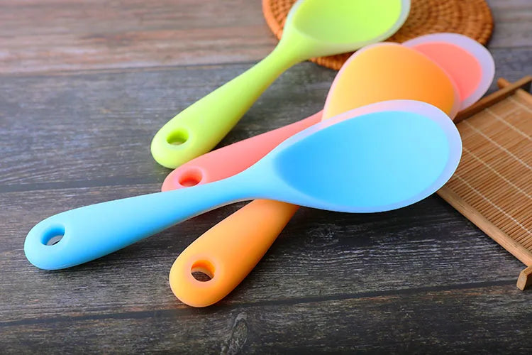 Colorful Silicone Rice Spoon Non-Stick Cooking Spoons Sushi