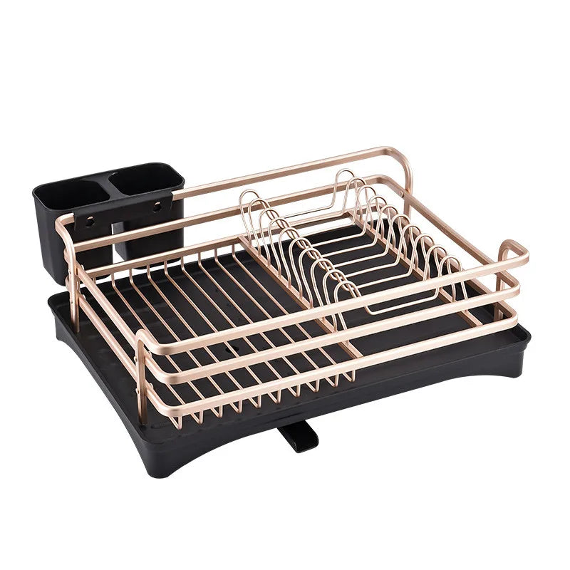 Dish Drying Rack Aluminum Sink Stand Organizer Drainer