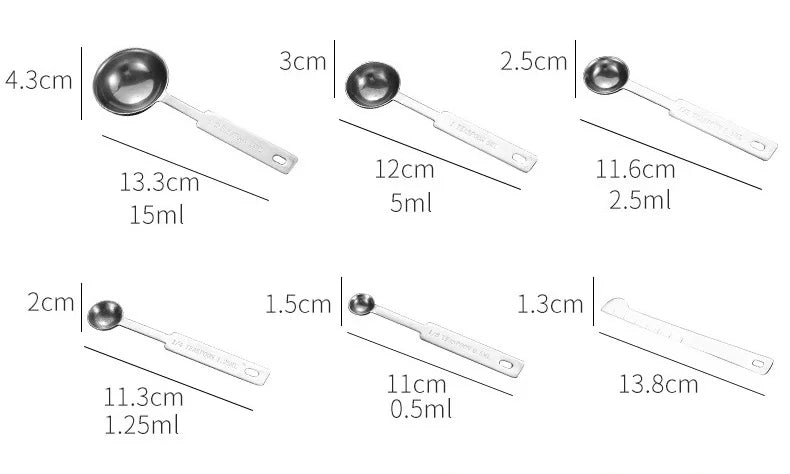 Upors Measuring Cups Premium Stackable Measuring Spoon Stainless