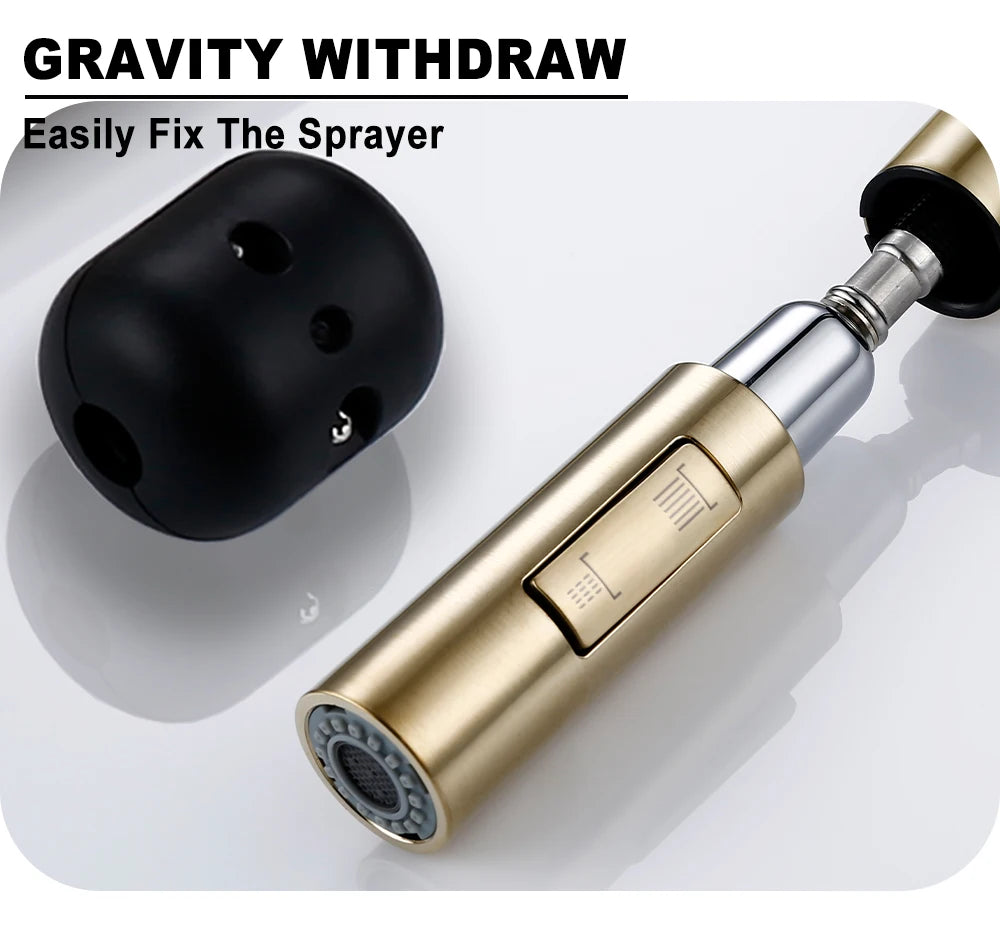 Brass Brushed Gold Black 360 Oegree Rotation Cold