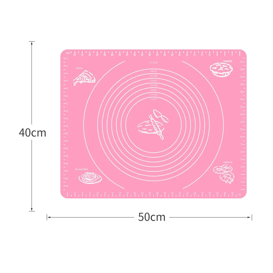 Multicolor Silicone Baking Mat 70/50/40cm Sheet Pizza Dough