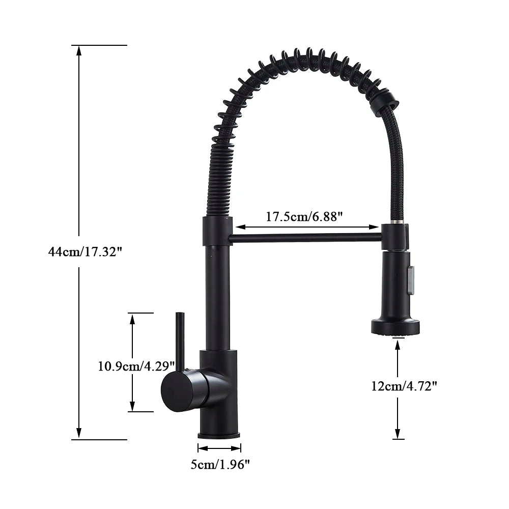 Brushed Gold Sink Faucet One Handle Spring Cold