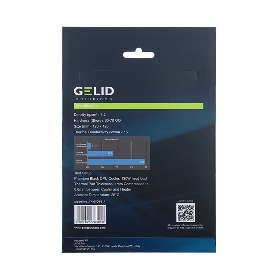 Gelid Gp-Ultimate 15w/Mk Thermal Pad Cpu/Gpu Graphics Motherboard