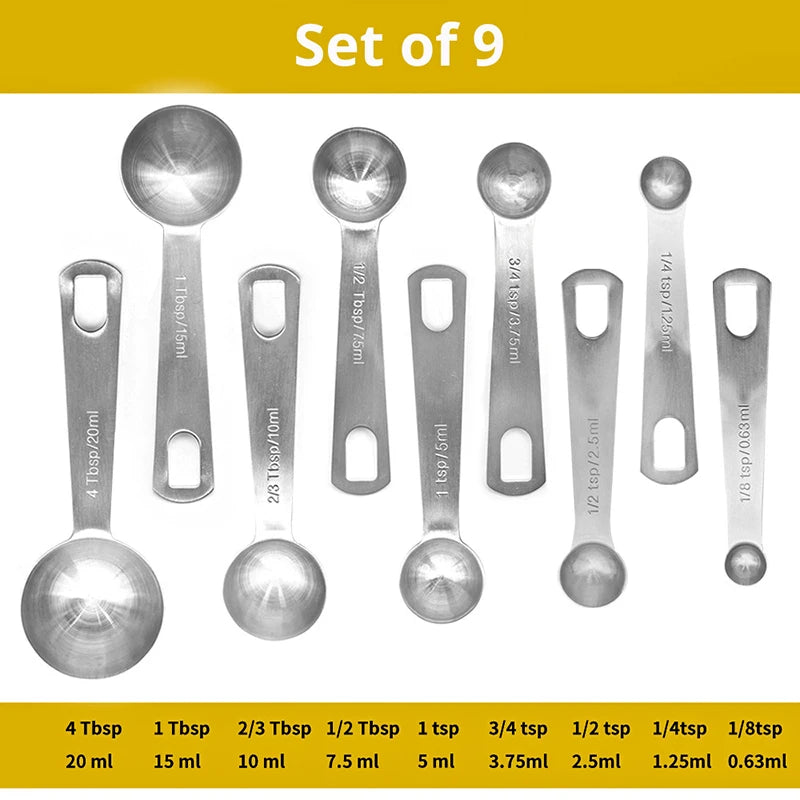 Measuring Spoons - Heavy Duty Stainless Steel Measuring