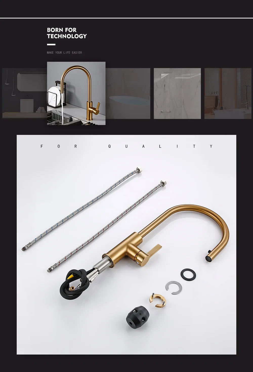 Bagnolux Luxury Matt Old Brushed Golden Brass Faucet