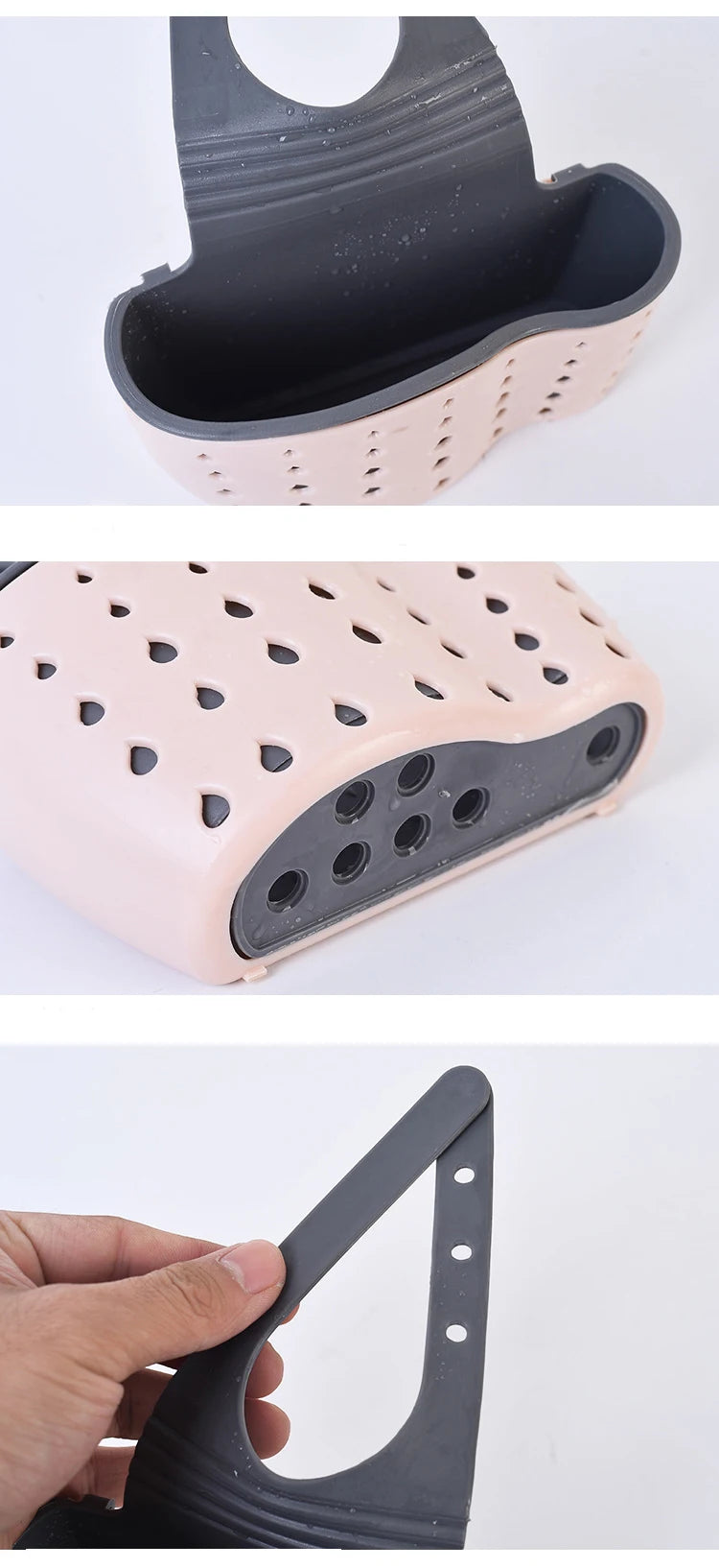 Sink Holder Hanging Drain Basket Adjustable Soap Sponge