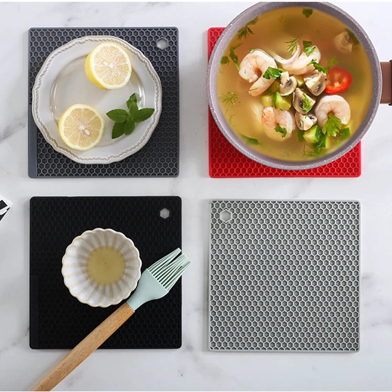 18cm Honeycomb Silicone Mat Drink Cup Coasters Heat