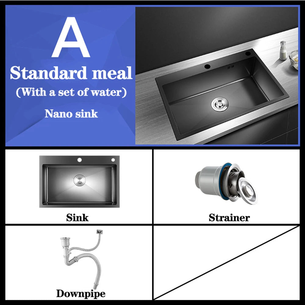 Dqok Stainless Steel Sink Slot Dish Basin Sink