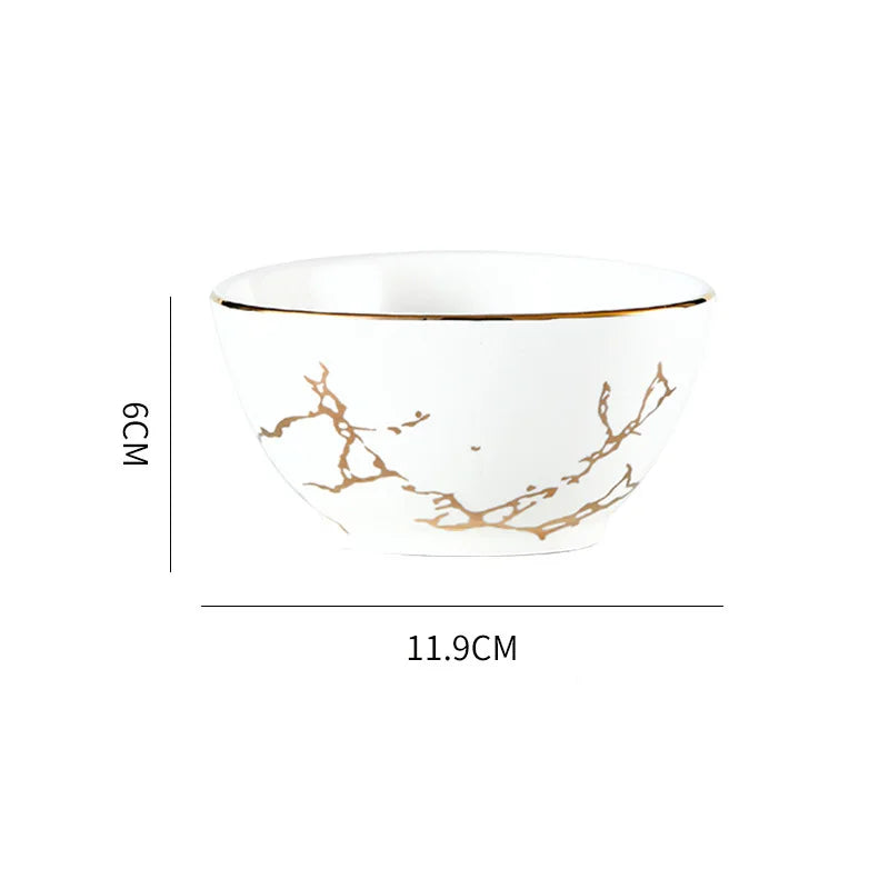 Nordic Dinner Irregular Plates Ins Gold Inlay Dinner