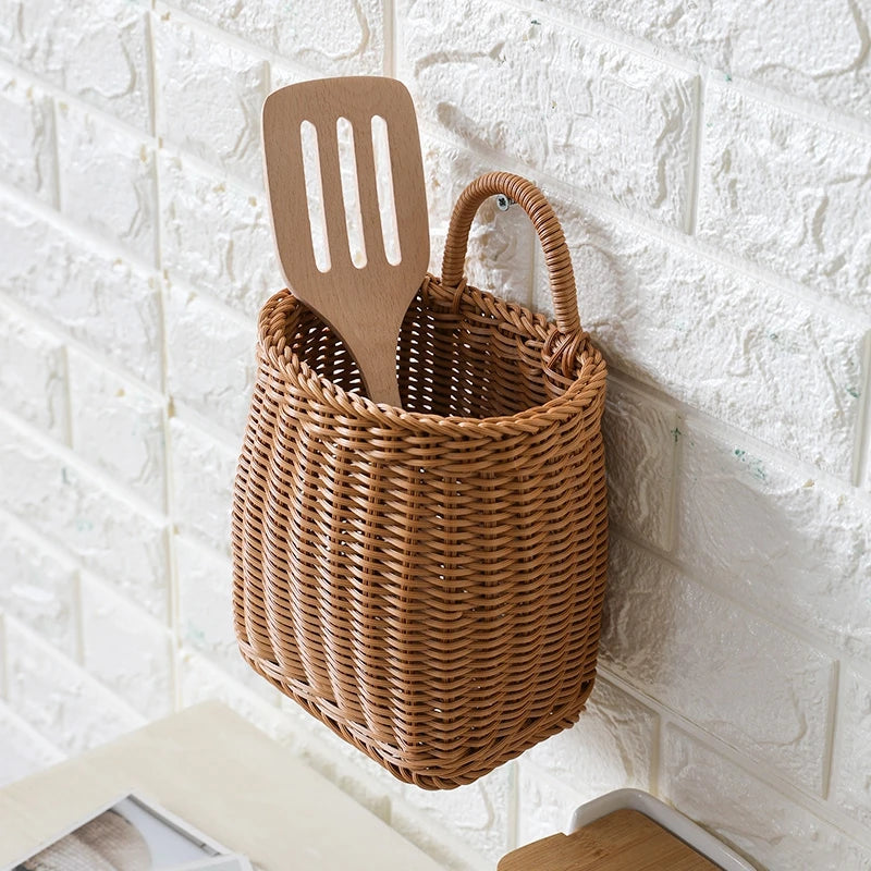 Organizer Wall Hanging Storage Basket Woven Basket Decorative
