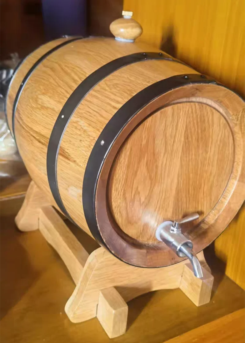 Solid Wood Oak Barrels Wooden Carbonized Barrel Self