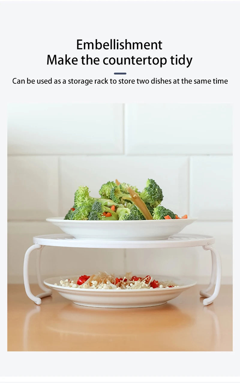 Microwave Storage Rack Meal Heating Tiered Steaming Rack