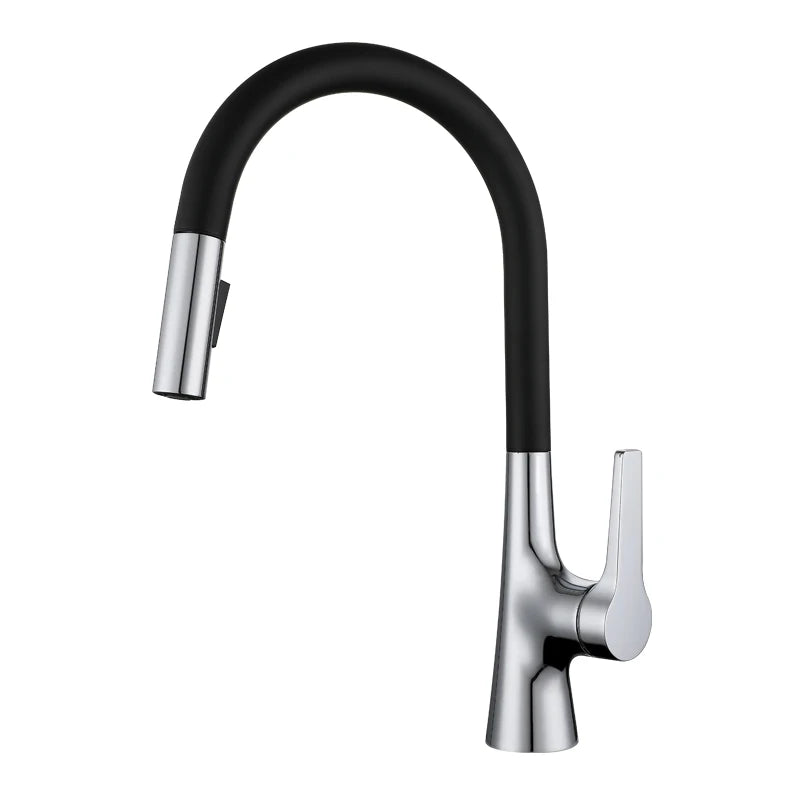 Bagnolux Titanium Black Brushed Deck Mounted Faucet Two