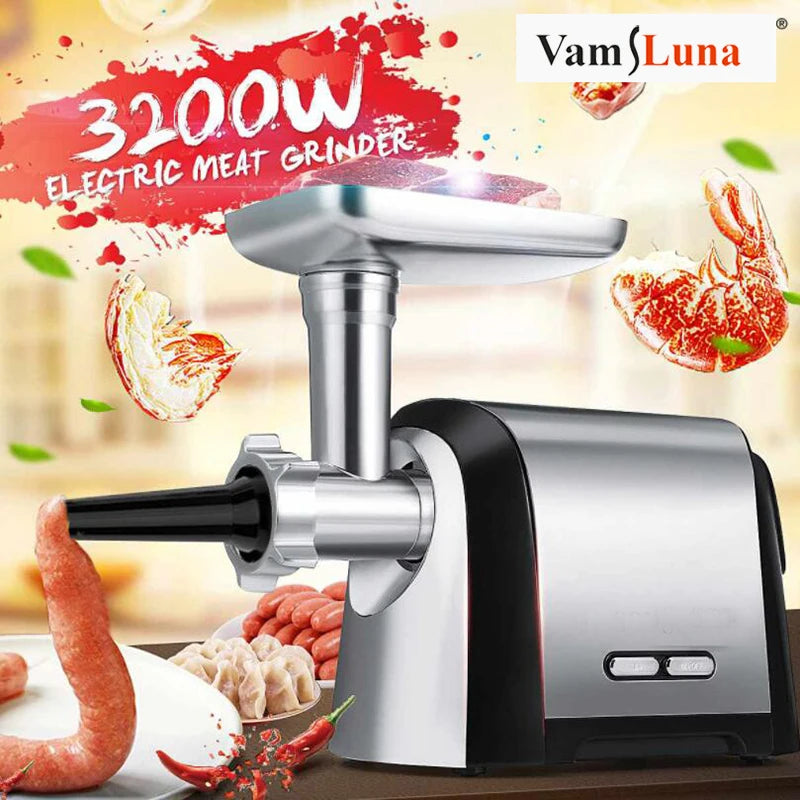 Heavy Duty 3200w Electric Meat Grinder Automatic Stainless