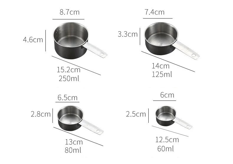 Upors Measuring Cups Premium Stackable Measuring Spoon Stainless