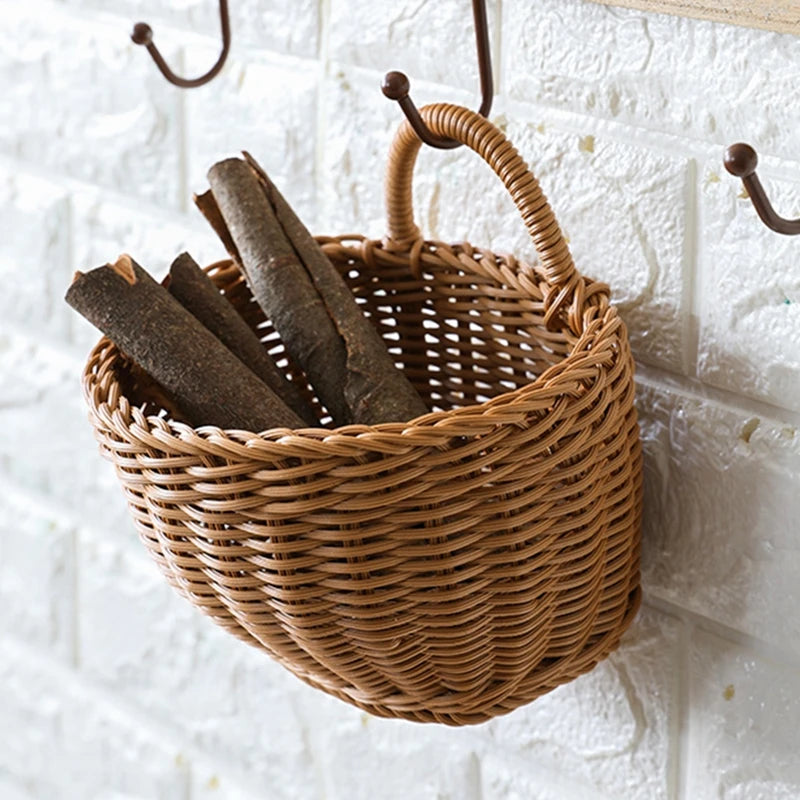 Organizer Wall Hanging Storage Basket Woven Basket Decorative