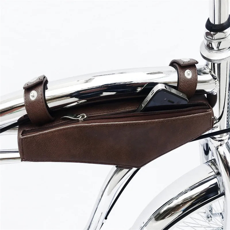 Retro Bicycle Custom Frame Bag Upper Tube Storage