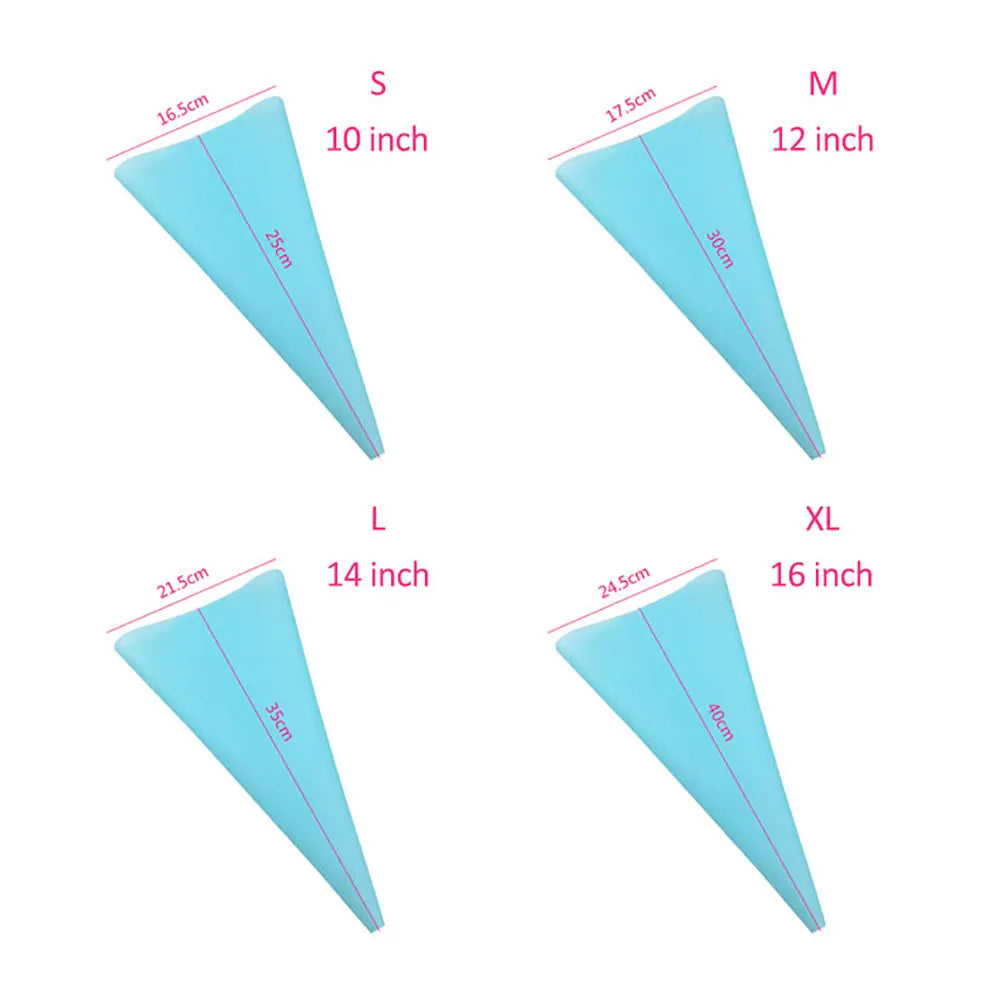 Silicone World 4pcs Cream Pastry Bag Diy Cake