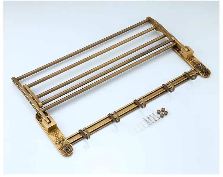 Tuqiu Bathroom Antique Bronze Carved Aluminum Bath Hardware