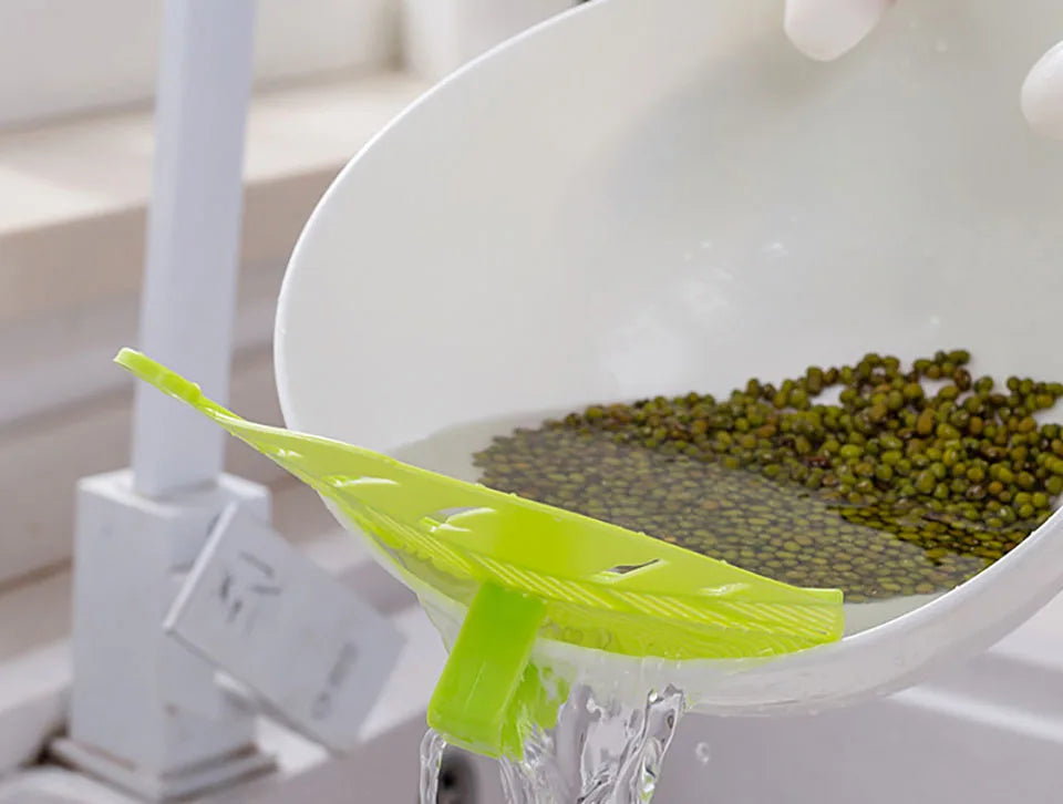 Multi-Use Pot Funnel Strainer Baffle Sieve Drainer Beans