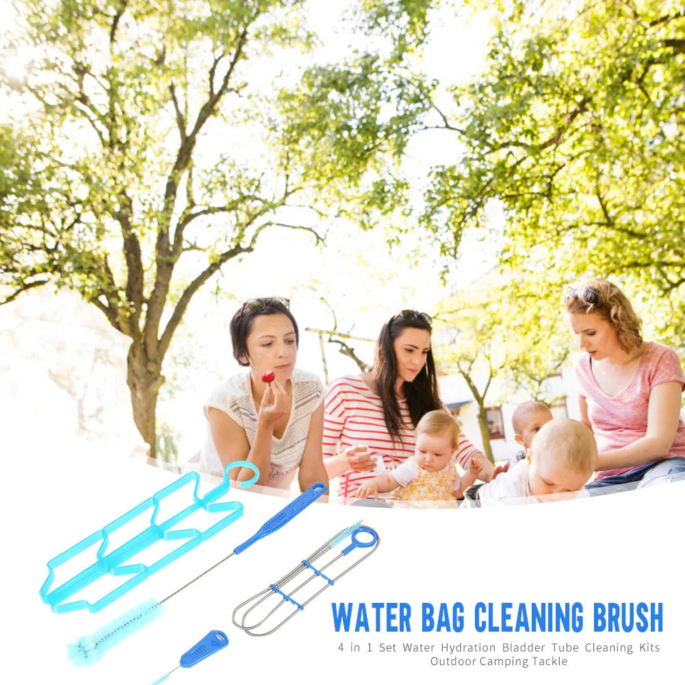 In Water Hydration Bladder Cleaning Brush Kit Drying