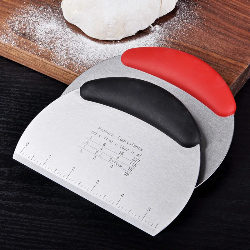 Dough Scraper Stainless Steel Pastry Dough Cutter Semicircular