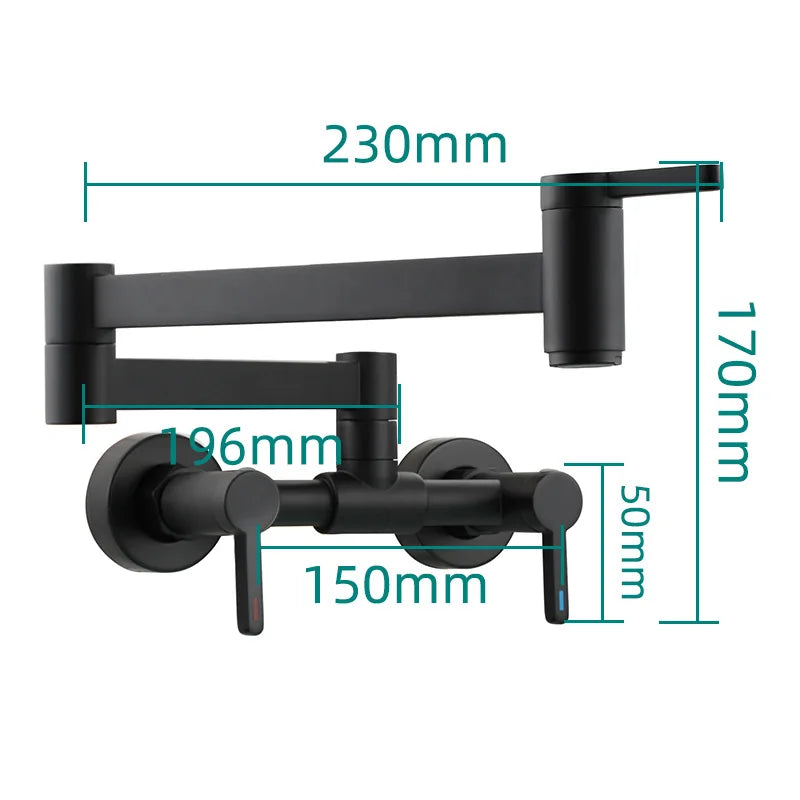 Pot Filler Tap Wall Mounted Foldable Faucet Cold