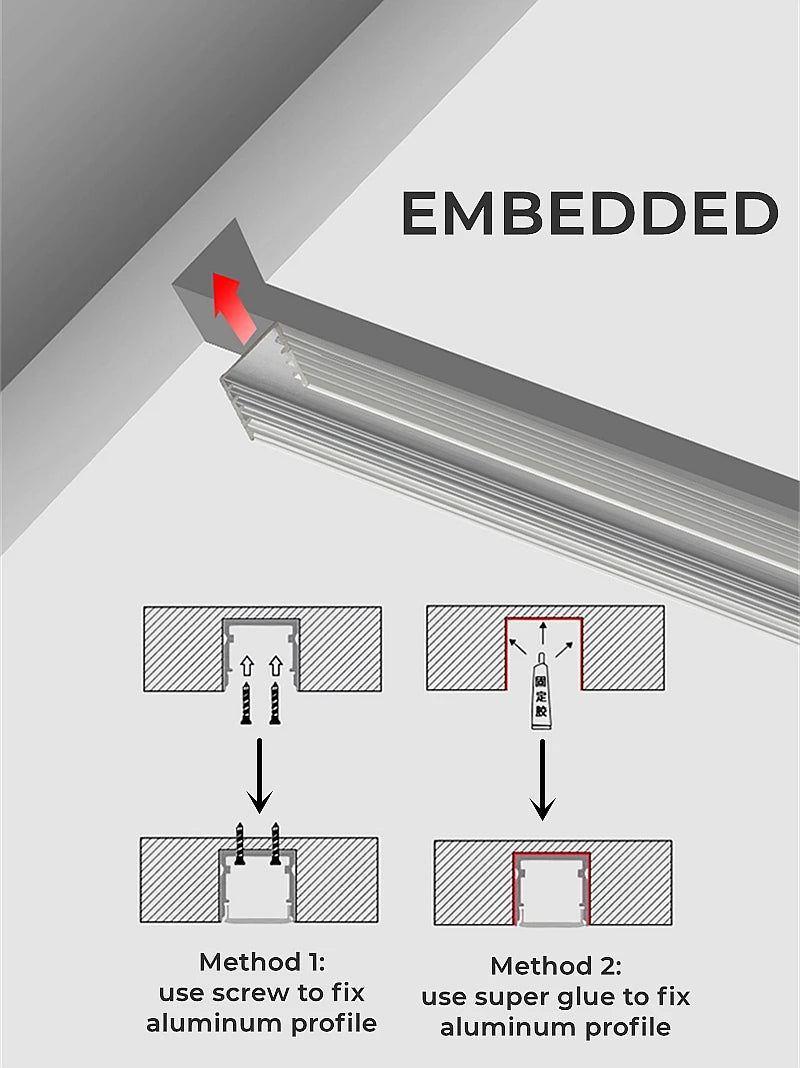 Rose Gold U/Yw Style Led Aluminum Profile 5050