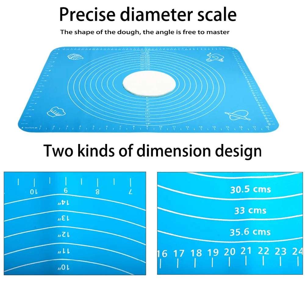 Multicolor Silicone Baking Mat 70/50/40cm Sheet Pizza Dough