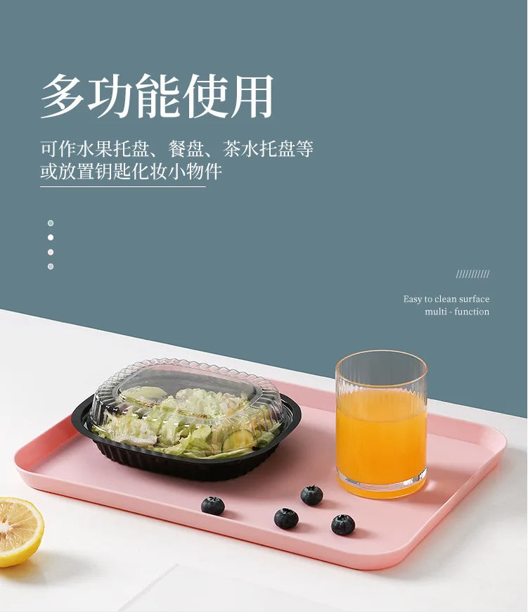 Exquisite Nordic Multi-Function Rectangular Plastic Serving Tray