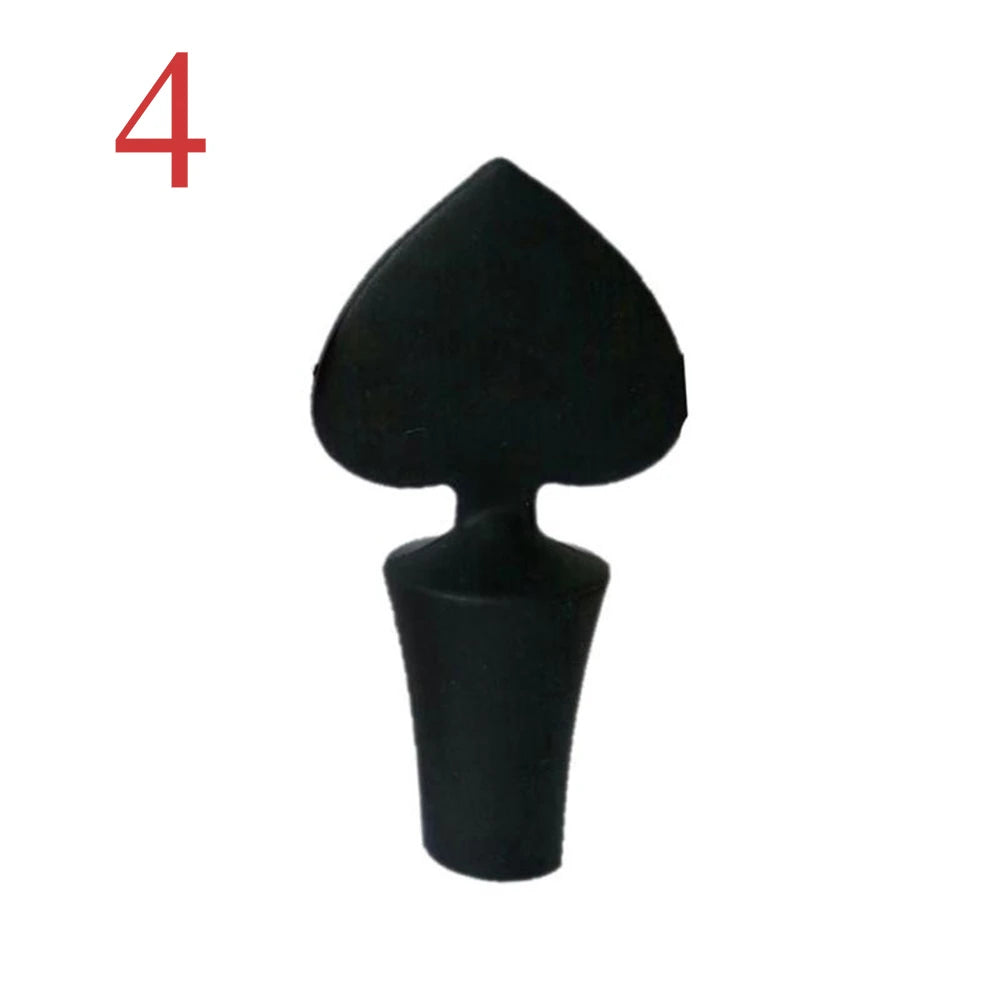 Poker Shape Silicone Wine Stopper Red Wine Bottle