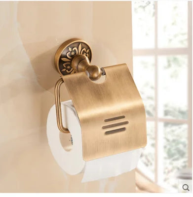 Tuqiu Bathroom Antique Bronze Carved Aluminum Bath Hardware