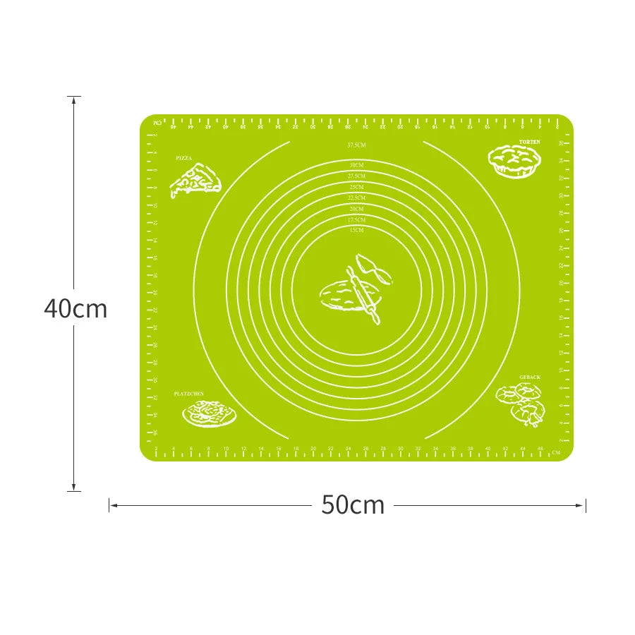 Multicolor Silicone Baking Mat 70/50/40cm Sheet Pizza Dough