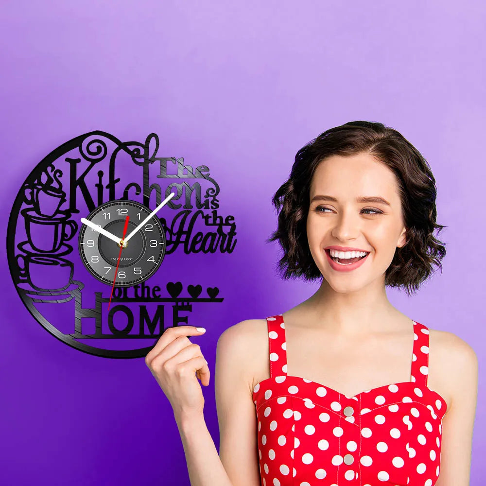 Is Heart Of Vinyl Record Wall Clock Cooking