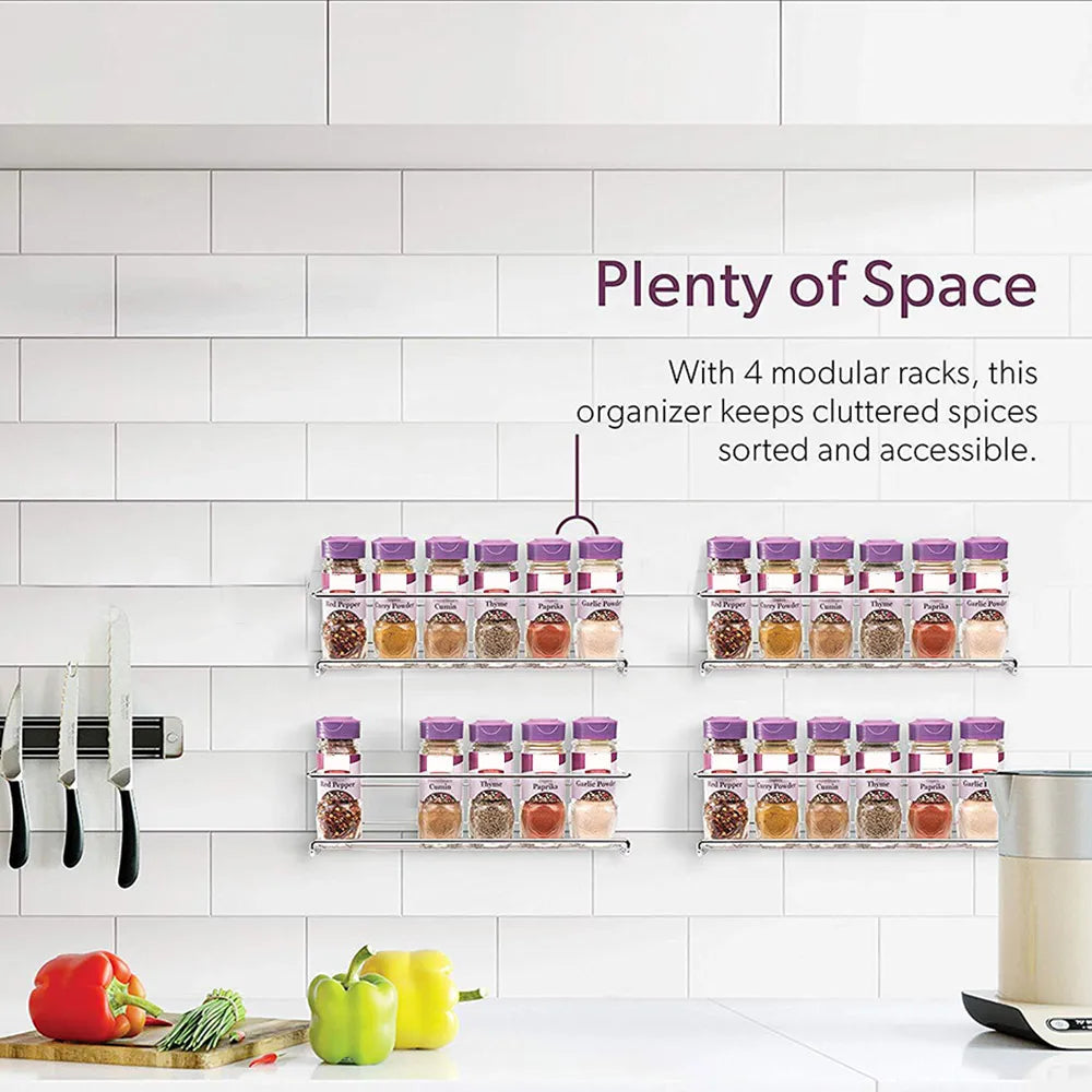 Organizer Metal Hanging Spice Racks Restaurant Wall-Mounted