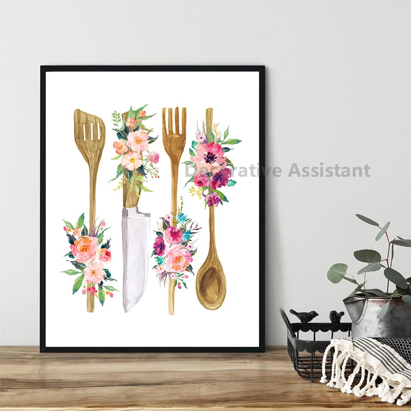French Bon Appetit Art Print Wall Decor Housewarming