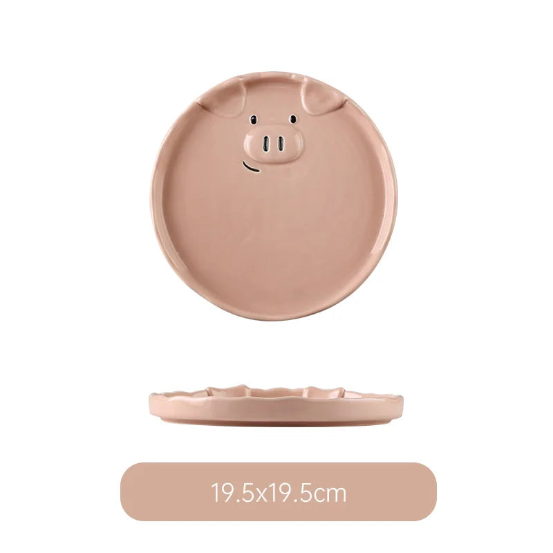 Cute Dish Ceramic Japanese Cartoon Tableware Creative Personality